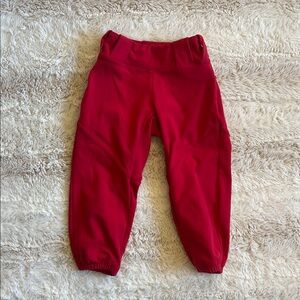 Bellelete Red Belted Softball Pants